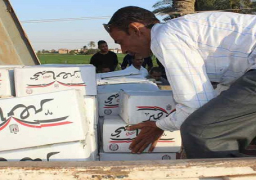 “الجيش” يوزع 4 آلاف كرتونة سلع غذائية في سمالوط