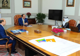 الرئيس السيسي يعقد اجتماعا مع الفريق مهاب مميش ورئيس مجلس ادارة مجموعة موانئ دبي العالمية