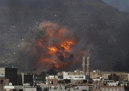 التحالف يقصف الحوثيين بميدان السبعين بصنعاء