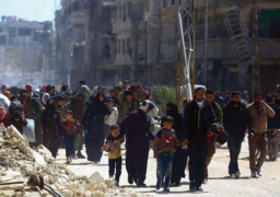 الدفاع الروسية : خروج 128 ألف شخص من الغوطة الشرقية منذ بداية الهدنة