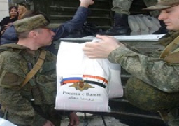 الجيش الروسي يوزع 3.8 طن مواد غذائية في”حمص”