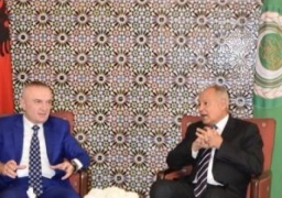 ابو الغيط يستقبل الرئيس الألباني بمقر الجامعة العربية