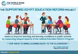 البنك الدولى ينشر رسما بيانيا عن تحسن التعليم بالمدارس الحكومية بمصر