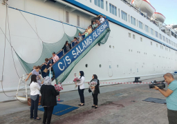 بالصور..ميناء الإسكندرية يستقبل أول سفينة قبرصية تقل 500 سائح