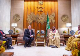 ولي العهد السعودي يلتقي وزير الخارجية الأمريكي في الرياض