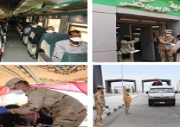 القوات المسلحة تواصل توزيع الماسكات الطبية على المواطنين مجاناً بمحافظات الجيزة والسويس والإسماعيلية وبنى سويف …