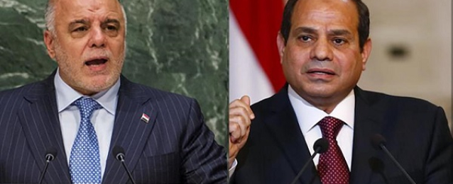 الرئيس السيسى يؤكد لـ العبادى هاتفيا دعم مصر للعراق ويشدد على وحدة الصف العربى
