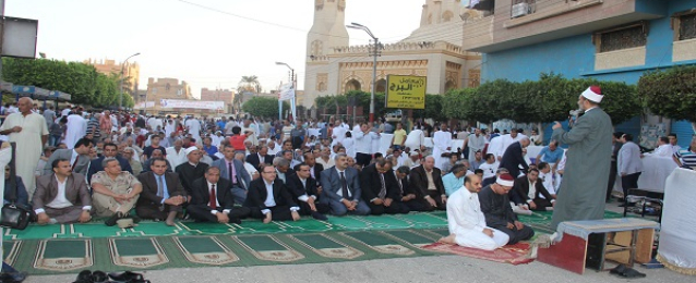 صلاة العيد في بني سويف بحضور القيادات الأمنية والعسكرية والتنفيذية