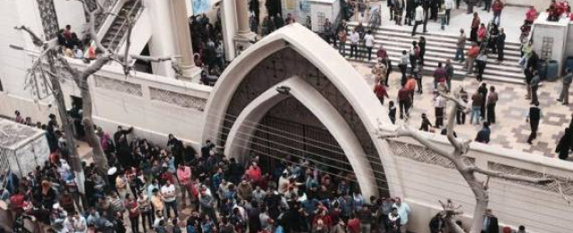 انتهاء مراسم جنازة جثامين شهداء حادث كنيسة مار جرجس بطنطا