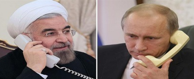 بوتين يبحث مع روحاني هاتفيا آخر التطورات في سوريا والعراق