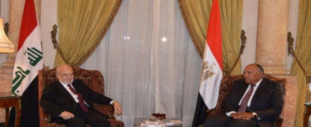 . .. شكري يؤكد خلال لقائه الجعفريحرص مصر على توجيه الدعم للعراق في جهود إعادة الإعمار