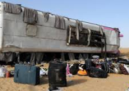 إصابة 31 شخصا فى حادث انقلاب أتوبيس رحلات بطريق سفاجا