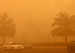 عاصفة ترابية تجتاح الوادي الجديد