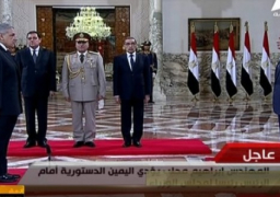 بالفيديو : حكومة محلب تؤدي اليمين الدستورية أمام الرئيس السيسي