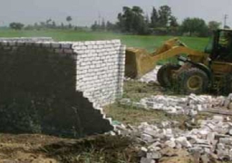 إزالة 16 حالة تعد على الأراضي الزراعية بالغربية