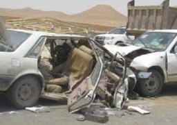 إصابة 10 أشخاص بحادثين بالطريق الصحراوى بالمنيا