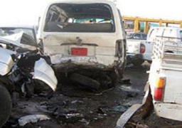 مصرع وإصابة 18 بحادث سيارتين على الطريق الزراعى بالبحيرة