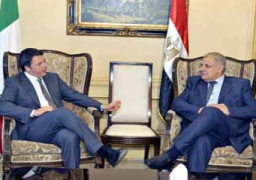 محلب وماتيو يبحثان مجالات التعاون المشتركة بين البلدين