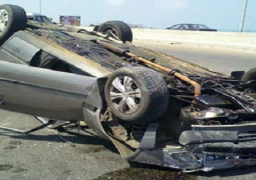 مصرع شخص وإصابة 3 فى انقلاب سيارة على الطريق السريع بالبحيرة