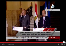 شكري: مصر تتطلع إلى مزيد من التعاون مع فرنسا.. ويجب احتواء معاناة الشعب الفلسطينى