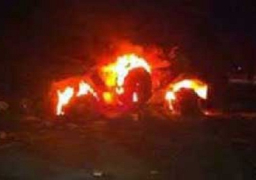 استشهاد أحد المصابين الثمانية فى حادث انفجار سيارة الشرطة بالعريش