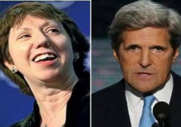 اشتون وكيرى يزوران مصر الأحد للمشاركة فى المؤتمرالدولي لإعادة إعمار غزة