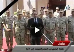بالفيديو.. السيسي يعزي الشعب في شهداء سيناء: المعركة ممتدة وتتطور (نص كامل)