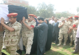 المنوفية تشيع شهيد القوات المسلحة بالعريش