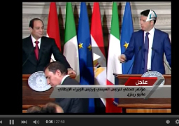 مؤتمر صحفي للرئيس السيسي ورئيس الوزراء الإيطالي