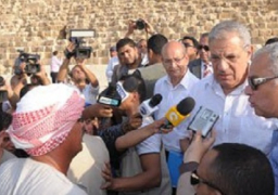 محلب يفتتح حرم تمثال أبو الهول ومعبد أمنحتب