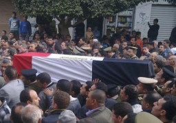 أهالى بنها يشيعون جنازة شهيد القوات المسلحة بالعريش