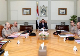 الرئيس يبحث مع وزير الدفاع وعددا من قيادات الجيش بعض المشروعات التنموية