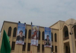 الكاتدرائية المرقسية تستقبل الأنبا متياس بالورود وأعلام مصر وإثيوبيا