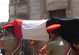 تشييع جثمان شهيد الواجب الوطنى بقرية محلة أبو على بمركز المحلة