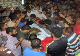 جنازة عسكرية لشهيد الشرطة في السويس