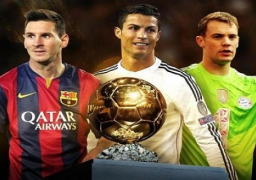 رونالدو وميسي ونوير يتنافسون على جائزة الكرة الذهبية لـ2014