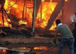 مجهولون يشعلون النيران فى مكتب بريد وسنترال بالقليوبية