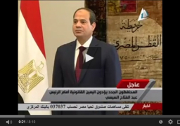 بالأسماء والفيديو .. المحافظون الجدد يؤدون اليمن الدستورية أمام “السيسي”