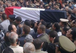 تشييع جنازة الخفير شهيد الإرهاب بالفيوم