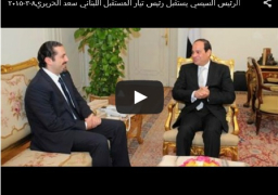 بالفيديو : الرئيس السيسي يستقبل رئيس تيار المستقبل اللبناني سعد الحريري