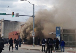 احداث شغب واسعة فى بالتيمور بامريكا .. واعلان حظر التجول فى ميريلاند