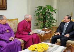 السيسي في لقائه مع أساقفة كانتربري: تصويب الخطاب الديني يجب أن يتم في إطار الدولة