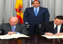 السيسي يشهد توقيع مذكرة تفاهم فى مجال النقل بين مصر وإسبانيا