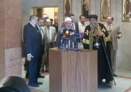 شيخ الازهر بالكاتدرائية: نتقدم بالتهنئة بعيد القيامة وشم النسيم لنثبت أن الشعب المصري نسيج واحد