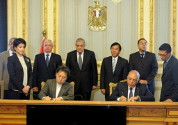 محلب يشهد مراسم توقيع عقد اعداد تصميمات الجامعة المصرية اليابانية