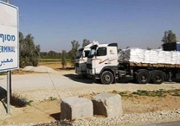 إدخال 670 شاحنة بضائع ومواد بناء لغزة عبر “كرم أبو سالم”