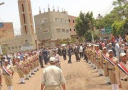 فى جنازة عسكرية شيع الآلاف جثمان شهيد الداخلية أمين الشرطة عيسى عبد ربه بمسقط رأسه فى المنوفية