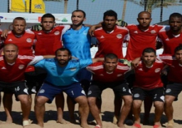 مصر تفوز على إنجلترا 6- 5 وتتصدر المجموعة بالبطولة الشاطئية