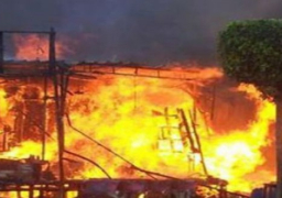 محافظ الوادى الجديد يقرر تشكيل لجنة لحصر خسائر حريق السوق التجاري