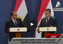 نص البيان المشترك للحكومتين المصرية والمجرية عقب لقاء السيسي وأوربان